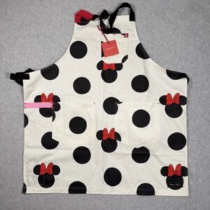 NEW Hedley & Bennett x Disney Minnie Mouse Essential Apron Large Dot Ivory RARE!